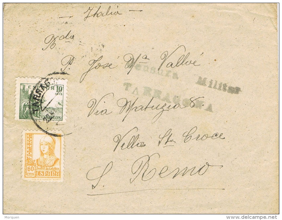 5490. Carta TARRAGONA  1939. CENSURA Militar - Lettres & Documents