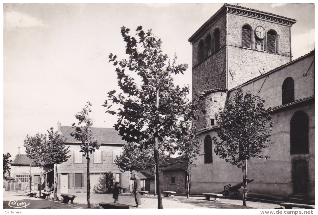 Rhone,st Laurent De Chamousset,1952,église,vi Llage,bancs En Béton,pieds Des Monts De Tarare,69 - Saint-Laurent-de-Chamousset