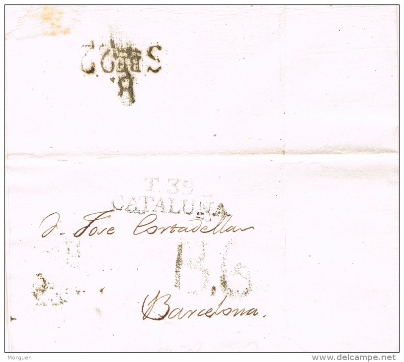 5493. Carta Entera Pre Filatelica TARRAGONA 1807 - ...-1850 Prefilatelia
