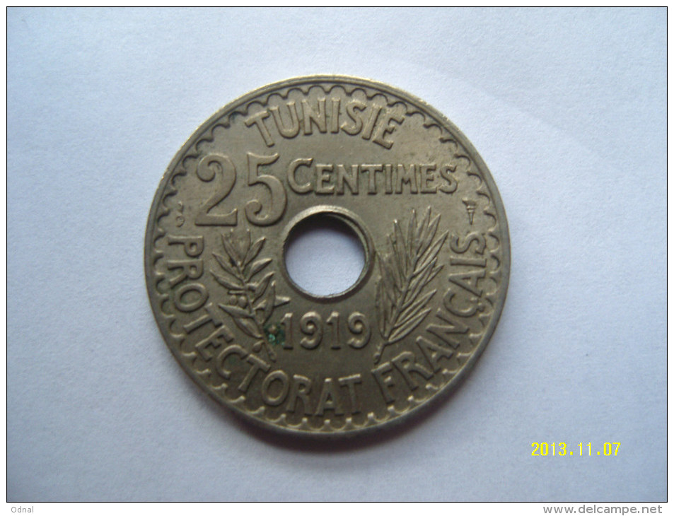 TUNISIA  25  CENTIMES  1945 - Tunisie