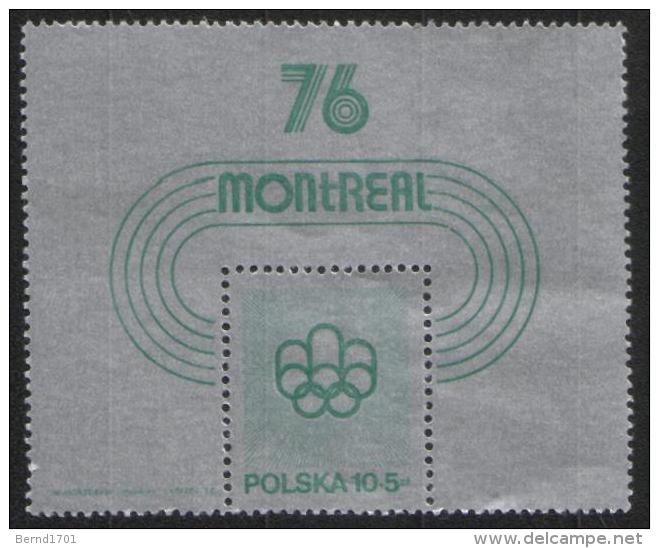 Polen / Poland - Block 61 Postfrisch / MNH ** (n872) - Estate 1976: Montreal