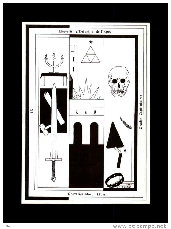 FRANC-MACONNERIE - LES 33 GRADES DU RITE ECOSSAIS - Dessins de J.M. Cybart - 33 Cartes dans sa pochette