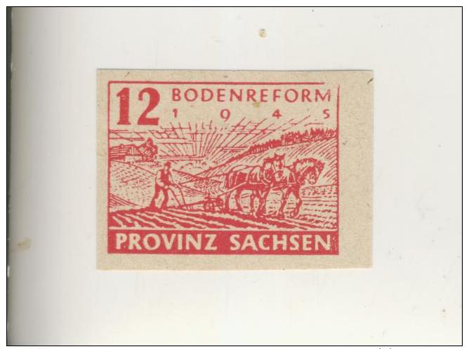 Provinz Sachsen  V. 1945   Bodenreform   -  6,12 Pfennig   (205+06) - Autres & Non Classés