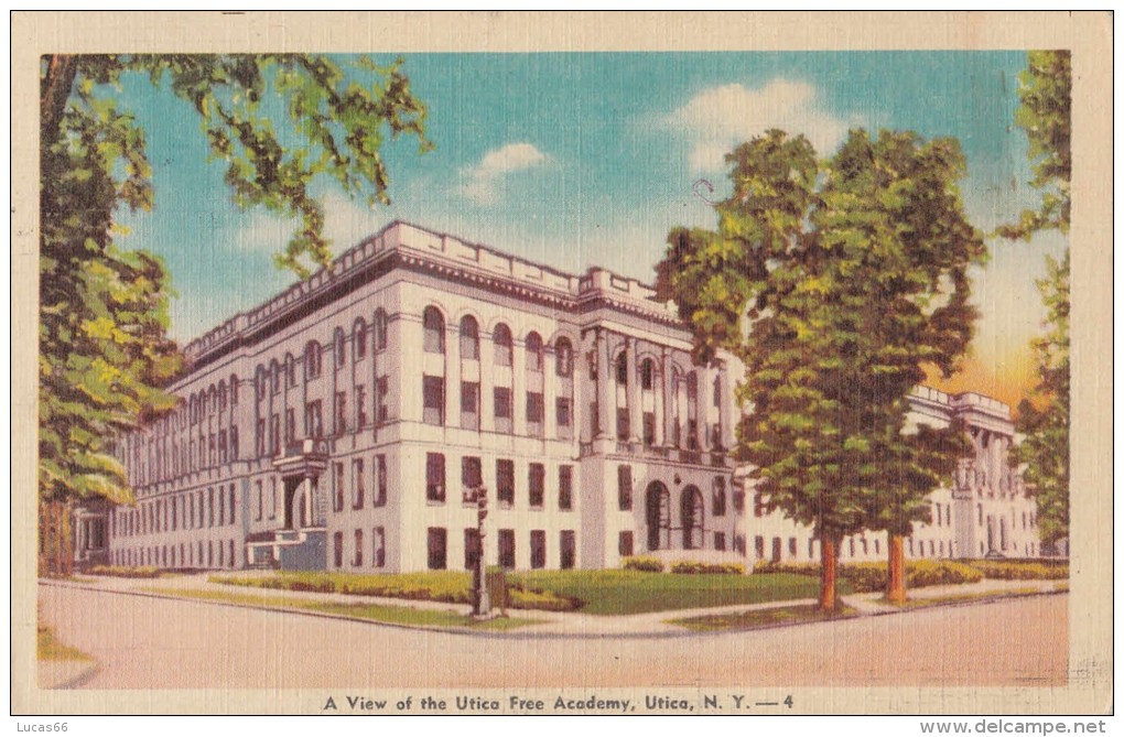 1947 A VIEW OF THE UTICA FREE ACADEMY - Utica