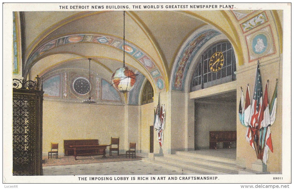 C1940 THE DETROIT NEW BUILDING THE WORLD'S GREATEST NEWSPAPER PLANT - Detroit