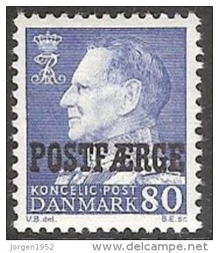 DENMARK  #80 ØRE ** POSTFÆRGE, STAMPS FROM YEAR 1967 - Fiscali