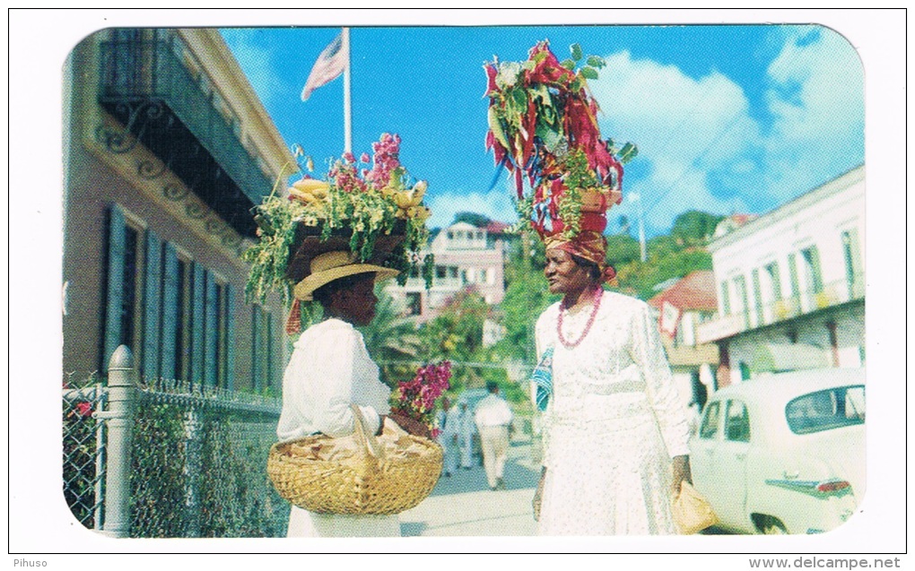 ST-THOMAS-4       ST. THOMAS : Colorfully Bedecked Natives - Jungferninseln, Amerik.