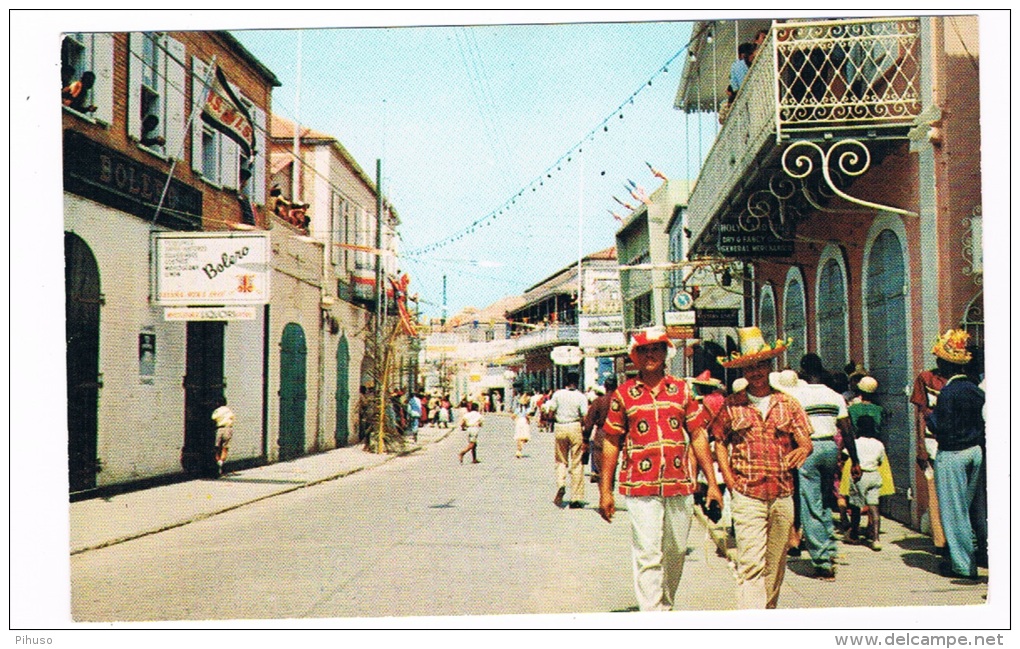 ST-THOMAS-6       ST. THOMAS : Typical Street Scene In St. Thomas - Virgin Islands, US