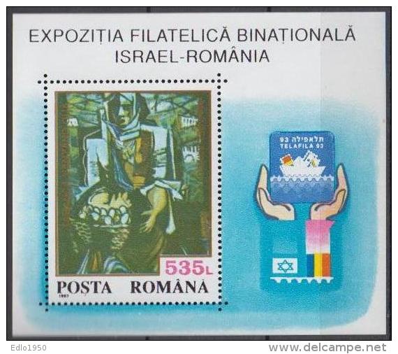 Romania 1993 TELAFILA´93 Art Painting Gemalde Mi Bl.283 - MNH (**) - Nuovi