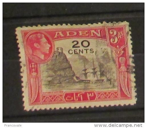 Aden 1951 King George Overprint 20 Cents - Aden (1854-1963)