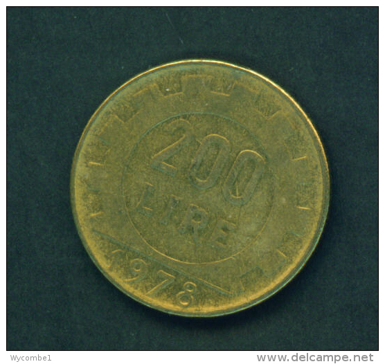 ITALY - 1978 200l Circulated - 200 Lire