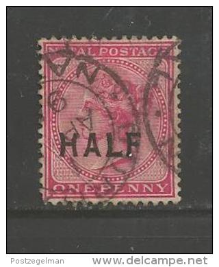 SOUTH AFRICA NATAL 1895 Used  Stamp  Queen Victoria  1d Overprint HALF 108 - Natal (1857-1909)