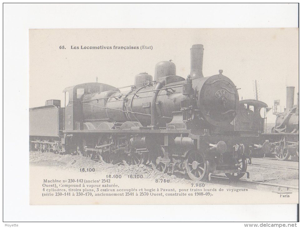 CPA-TRANSPORTS-TRAINS-...LOCOMOTIVE-FRANCAISES-ETAT -MACHINE N° 230-142-POUR TRAINS LOURDS DE VOYAGEURS - Eisenbahnen