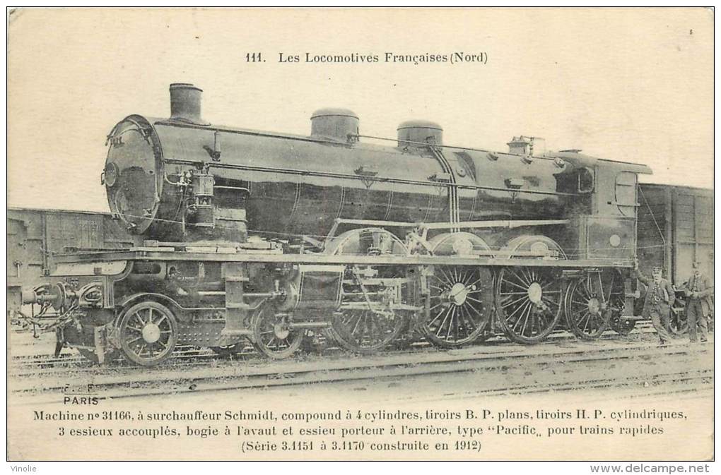 Réf : VP 2-13-286  : Machine N° 31166 Chemin De Fer Locomotive Fleury - Treinen