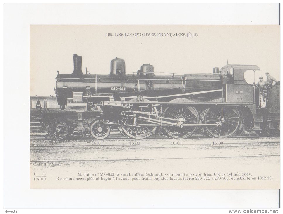 CPA-TRANSPORTS-TRAINS-...LOCOMOTIVE-FRANCAISES-ETAT -MACHINE N° 230-622-POUR TRAINS RAPIDES LOURDS-ANIMEE-2 MECANICIENS - Eisenbahnen