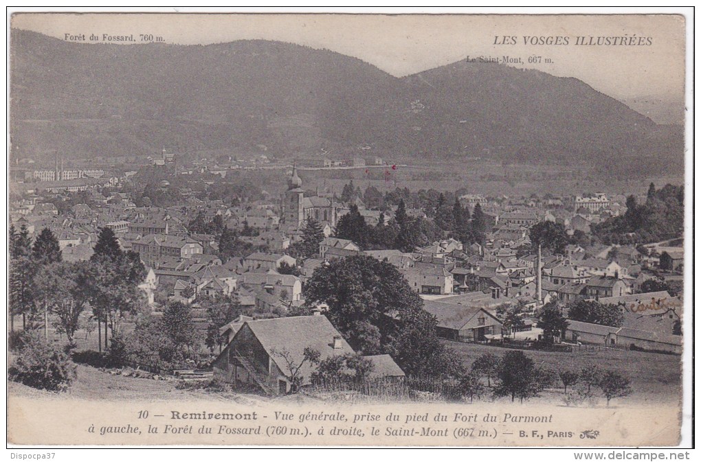 CPA 88 - VOSGES - REMIREMONT  -  Vue Prise Du Pied Du Fort Du Parmont - Remiremont