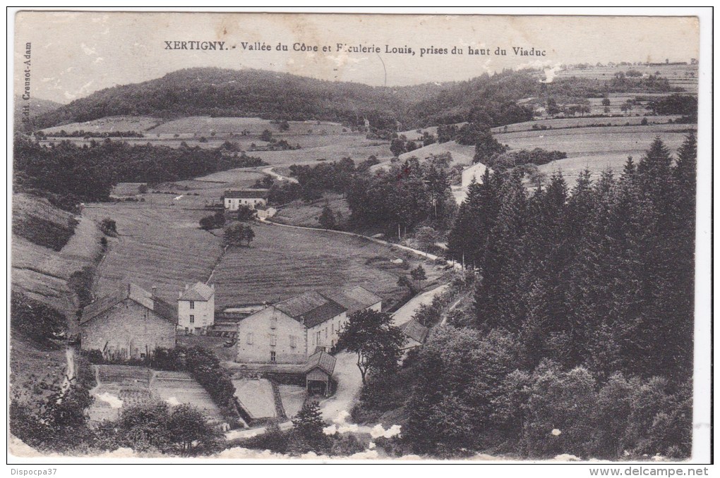 CPA 88 - VOSGES - XERTIGNY   -  Vallée Du Cône Et Féculerie Louis , Prise Du Haut Du Viaduc - Xertigny