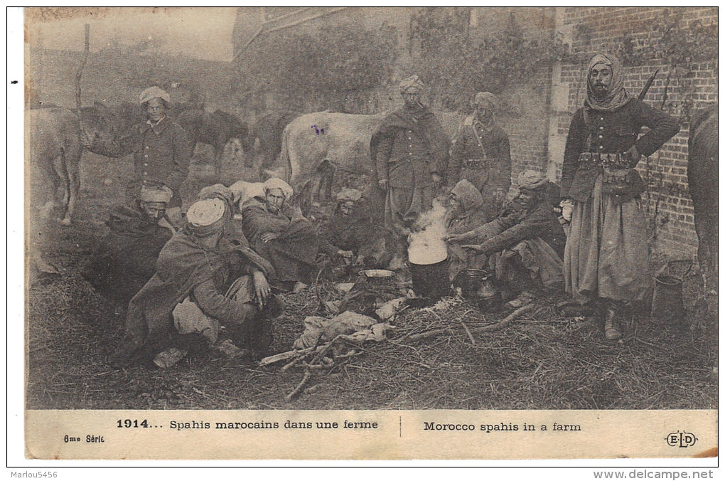 VERBERIE. Un Convoi De Spahis Marocain 1914 6ème Série - Verberie