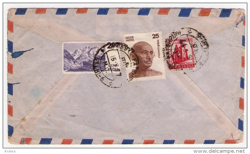 Old Letter - India, Gandhi - Poste Aérienne