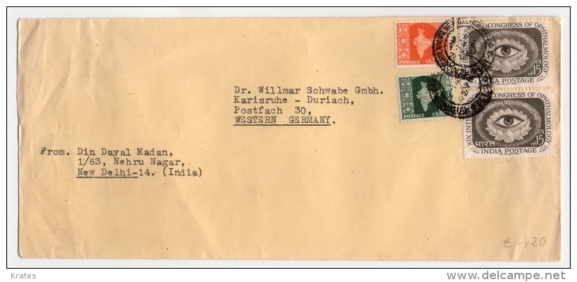 Old Letter - India - Airmail