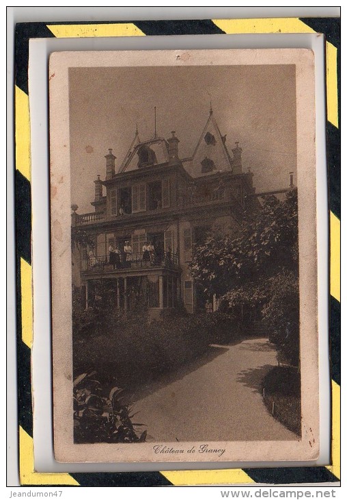 LAUSANNE. - . CHATEAU DE GRANCY. CARTE ANIMEE. PHOTO R. DE GRECK - Grancy