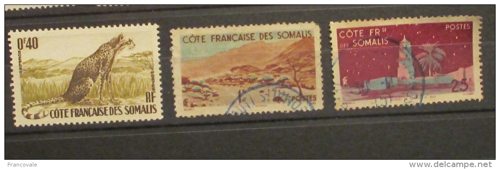 Costa Francese Dei Somali 1947 - 1958 3 Stamps - Oblitérés