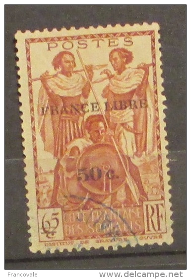 Costa Francese Dei Somali 1942 Overprint 50c - Gebraucht