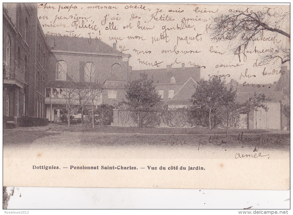 DOTTIGNIES : Pensionnat Saint-Charles - Vue Du Côté Du Jardin - Mouscron - Möskrön