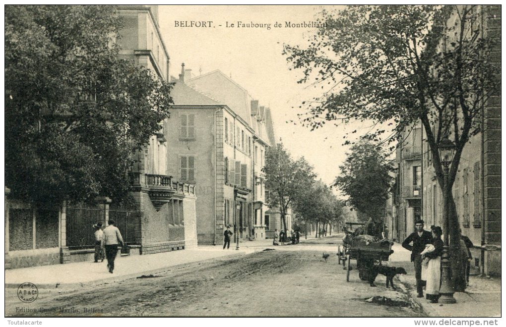 CPA 90 BELFORT LE FAUBOURG DE MONTBELIARD 1905 - Belfort - Ville