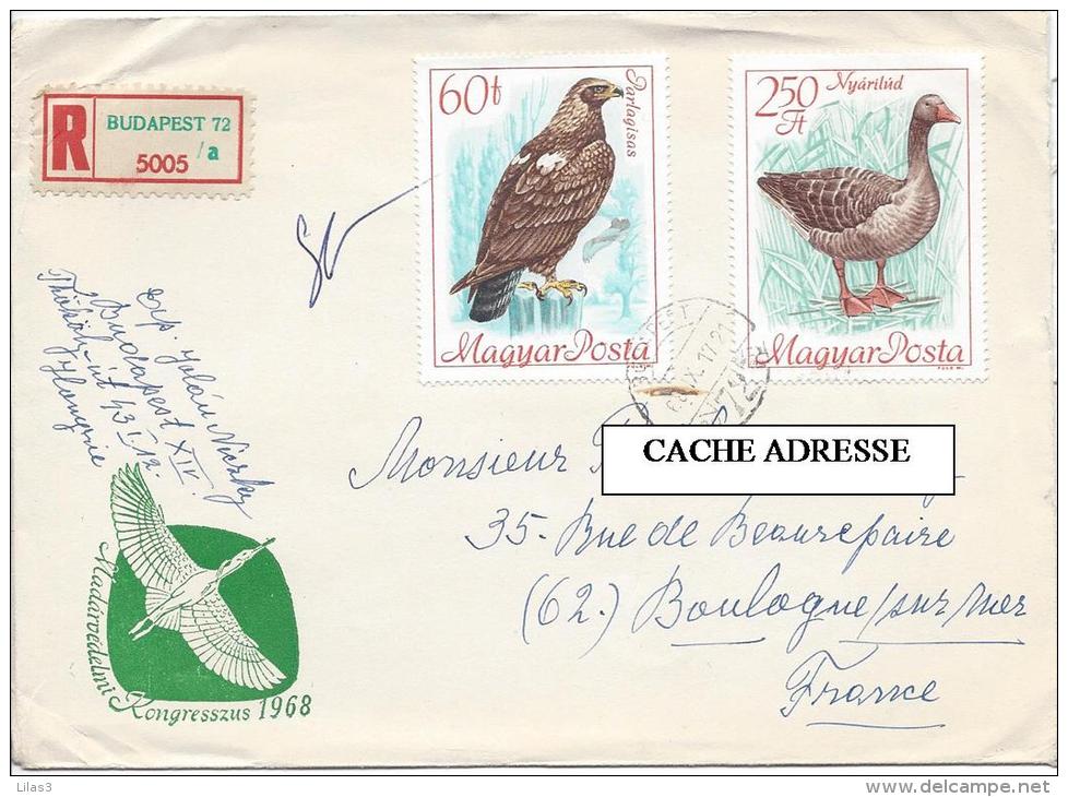 BUDAPEST 1968 Lettre Recommandée Pour La France. - Postmark Collection