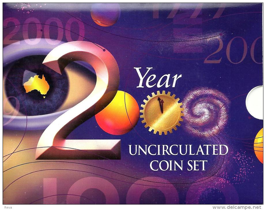 AUSTRALIA SET 5C-$2 MILLENNIUM YEAR 2000 UNC SET OF 6 ANIMAL 50 CENTS 1 YEAR TYPE CV$120 READ DESCRIPTION CAREFULLY !!! - Mint Sets & Proof Sets
