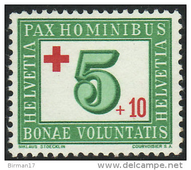 SUISSE 1945 1 TP Au Profit De La Croix-Rouge Y&T N° 418 Neuf * - Ungebraucht