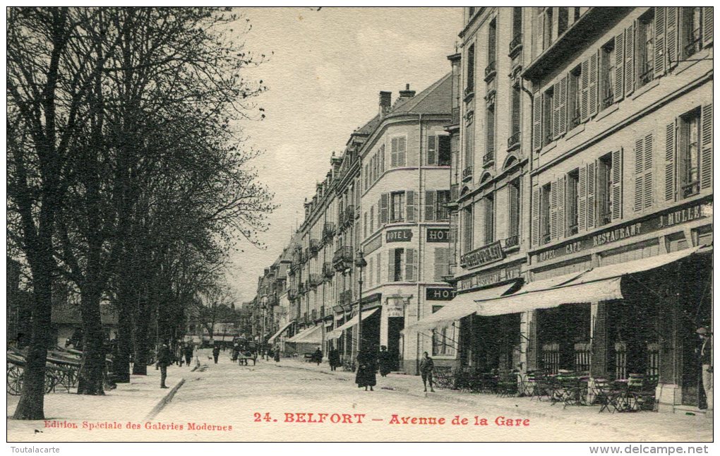 CPA 90 BELFORT AVENUE DE LA GARE - Belfort - Ville