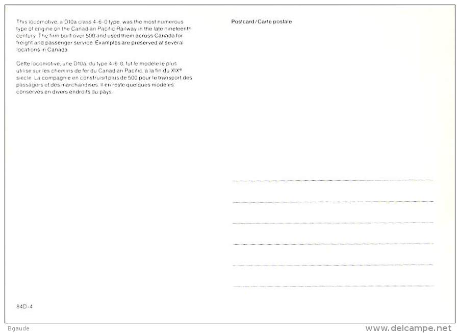 CANADA  CARTE     MAXIMUM    NUM.YVERT 898 TRAIN CHEMIN DE FER - Tarjetas – Máxima