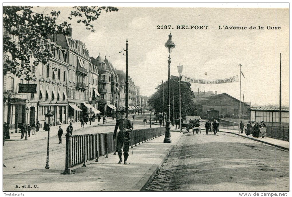 CPA 90 BELFORT L AVENUE DE LA GARE - Belfort - Ville