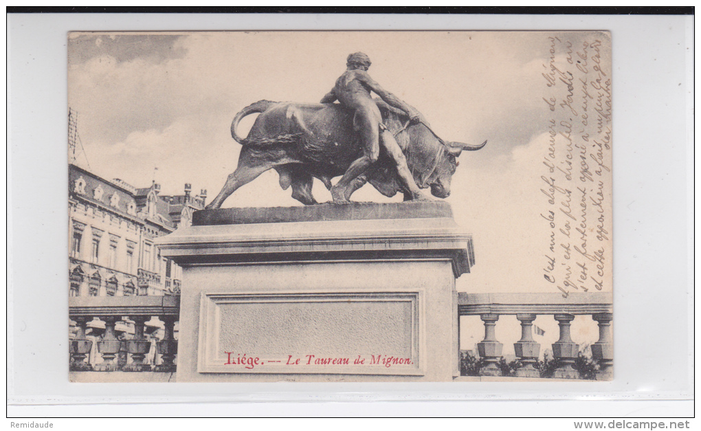 BELGIQUE - 1907 - CARTE POSTALE De LIEGE Avec BELLE OBLITERATION Pour PARIS - Autres & Non Classés