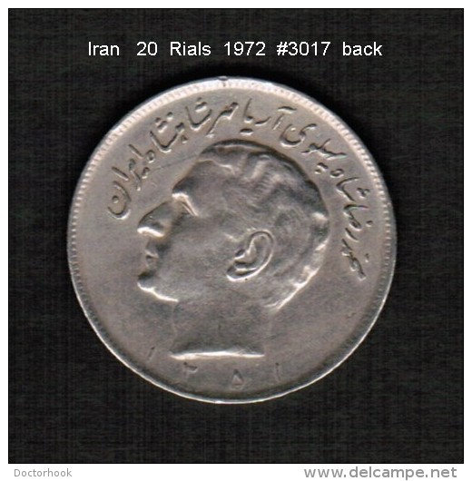 IRAN    20  RIALS  1972  (1351)  (KM # 1180) - Iran