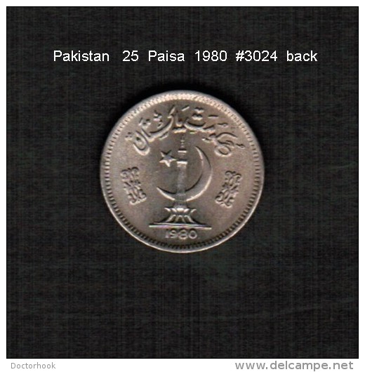 PAKISTAN   25  PAISA  1980  (KM # 37) - Pakistán