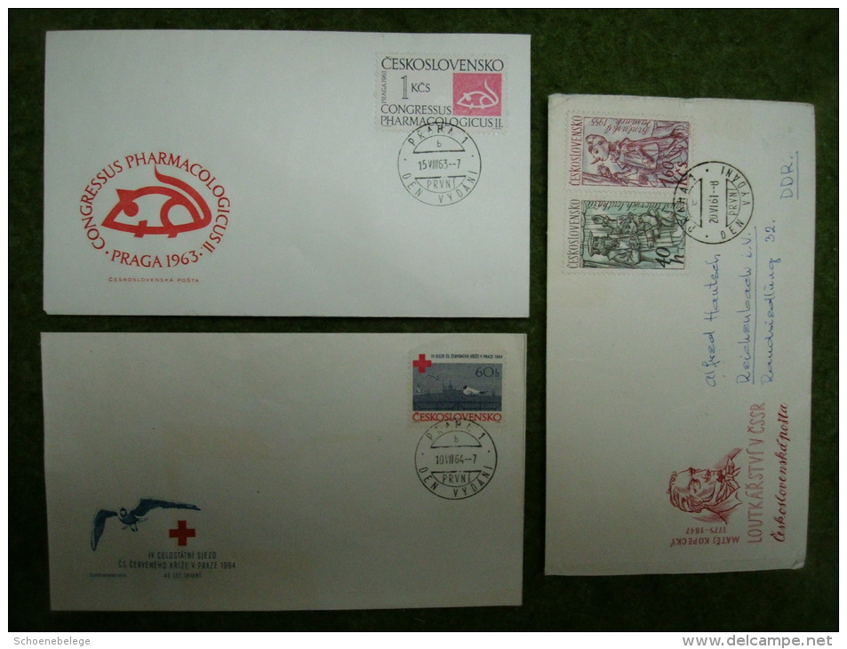 A2394) Czechoslovakia CSSR 3 Briefe / FDC Aus 1961 - 1964 - Brieven En Documenten