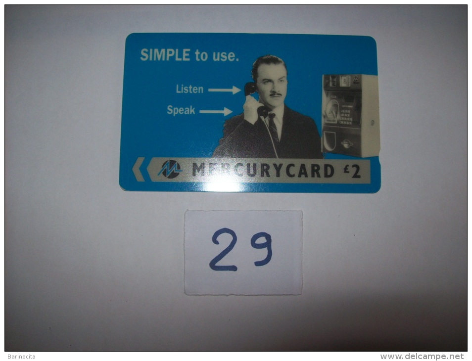 MERCURY CARDS - Simple To Use  -2£  - Voir Photo (29) - [ 4] Mercury Communications & Paytelco