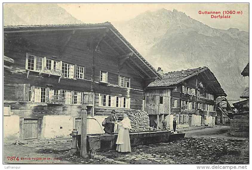 Suisse - Ref 271- Guttannen - Dorfplatz  -carte Bon Etat  - - Guttannen