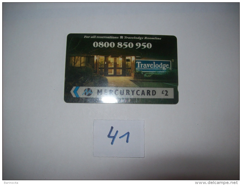 MERCURY CARDS  - TRAVELODGE   - £2 - Voir Photo (41) - [ 4] Mercury Communications & Paytelco