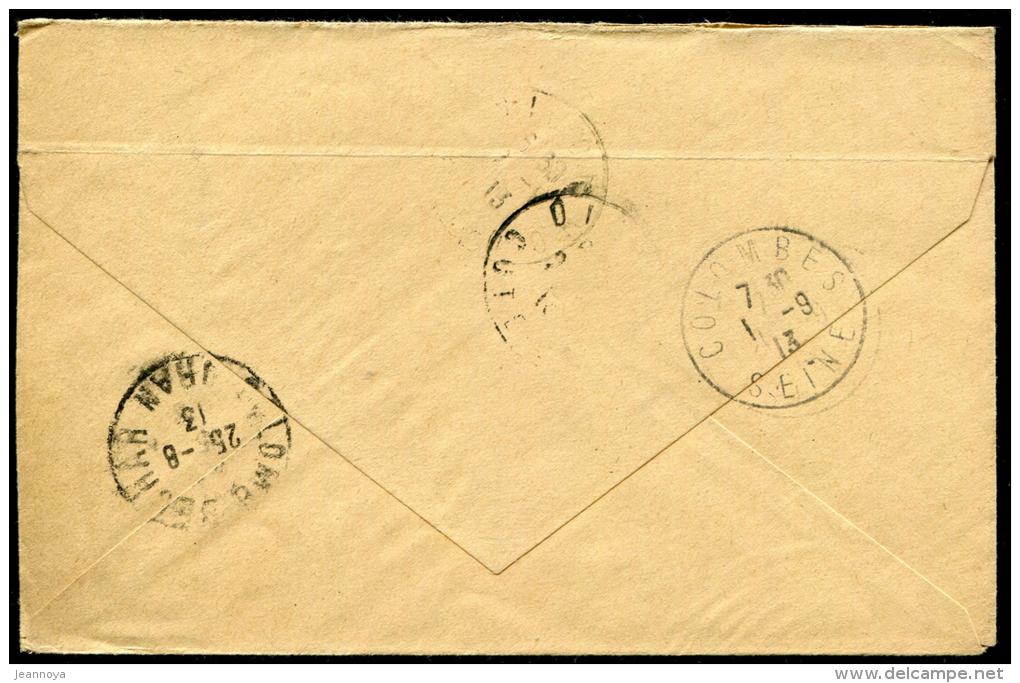 MAROC - LETTRE EN FRANCHISE MILITAIRE, " REGION SUD / CERCLE DU HAUT GUIR ", TRESOR ET POSTES / 85 LE 23/8/1913 - TB - Covers & Documents
