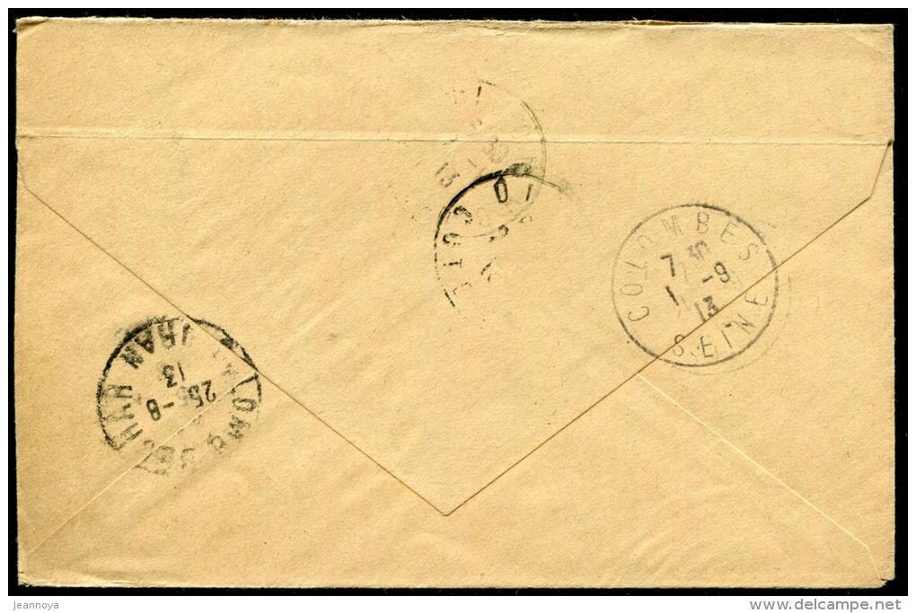 MAROC - LETTRE EN FRANCHISE MILITAIRE, " REGION SUD / CERCLE DU HAUT GUIR ", TRESOR ET POSTES / 85 LE 23/8/1913 - TB - Lettres & Documents