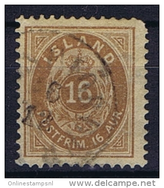 Iceland: 1876, Mi Nr 9 B Perfo 12,75 Used - Gebruikt