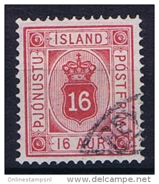 Iceland: 1876  Mi Nr 6 A   Used, Dienstmarke Service - Dienstmarken