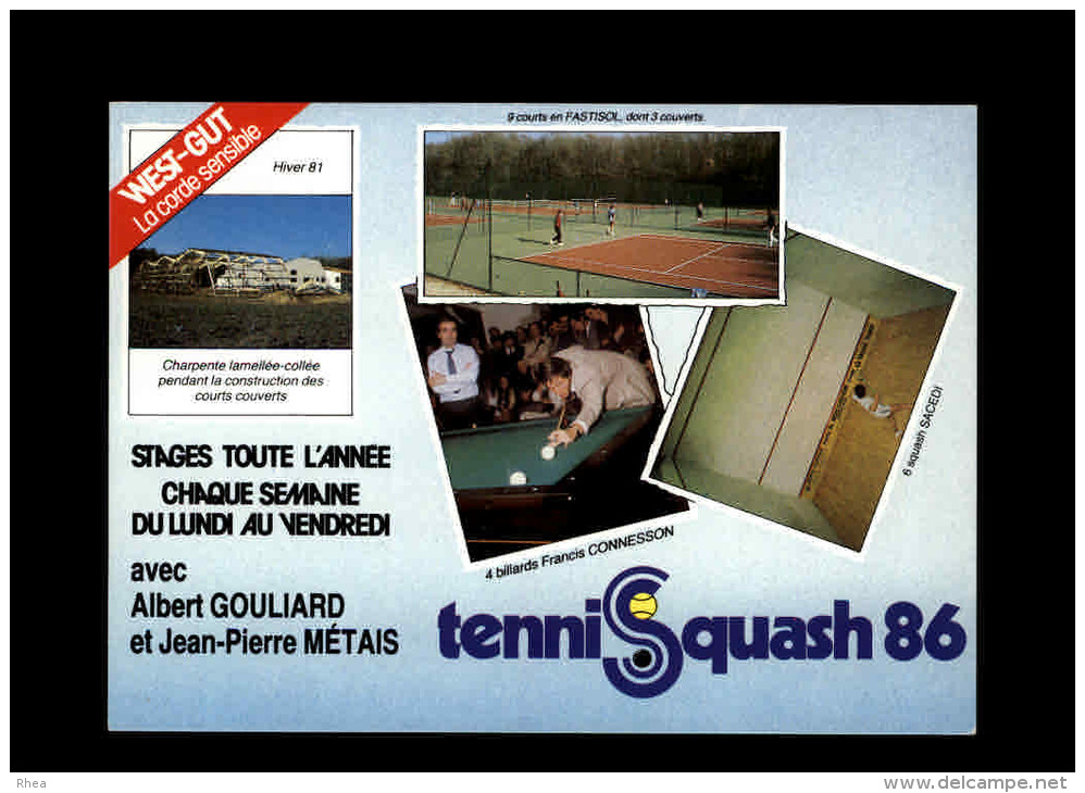 86 - SAINT-JULIEN-L'ARS - Tennisquash - Squash - Billard - Tennis - Saint Julien L'Ars