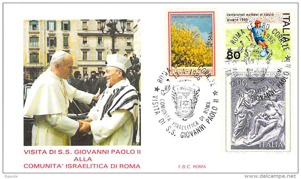 ITALIE RELIGION CATHOLIQUE VOYAGE  PAPE  JEAN PAUL II   Pope John Paul II Papst Johannes Paul II  PAPA Jonas Paulius II - FDC