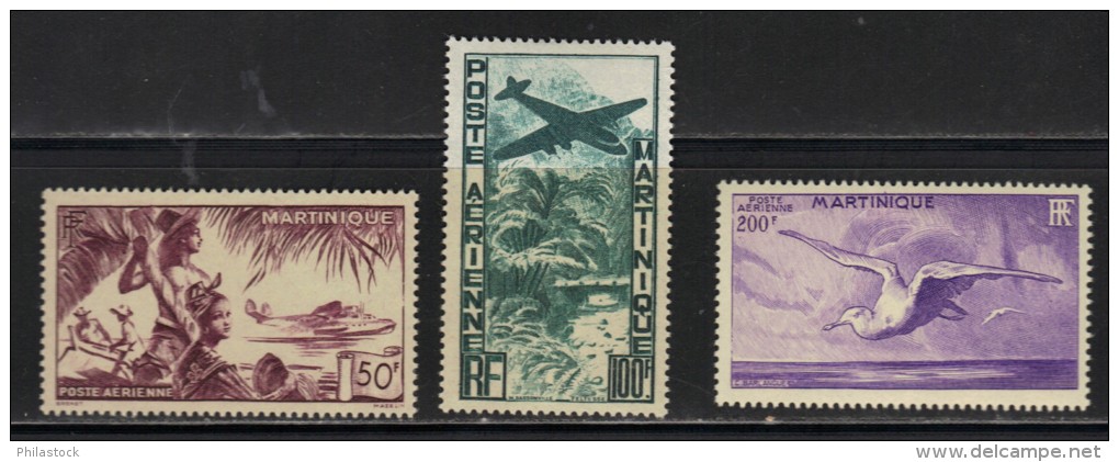 MARTINIQUE N° PA 13 à 15 * Infimes Traces - Unused Stamps