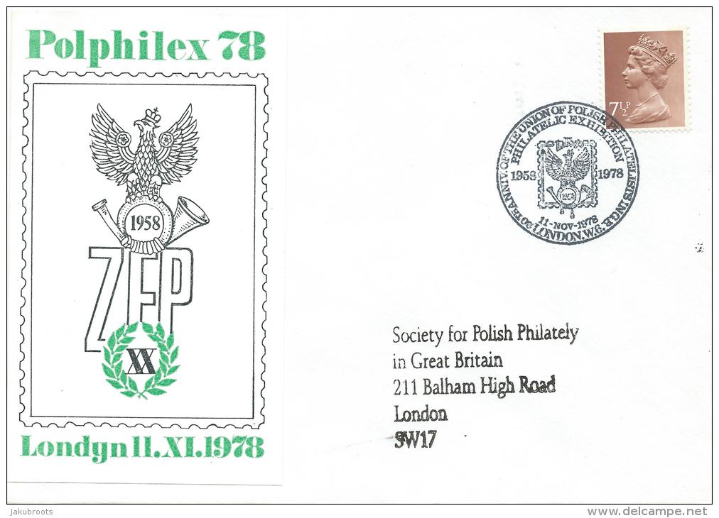 1978. 20th. ANNIVERSARY OF THE UNION OF POLISH PHILATELISTS IN G.B. - Gobierno De Londres (En Exhilio)